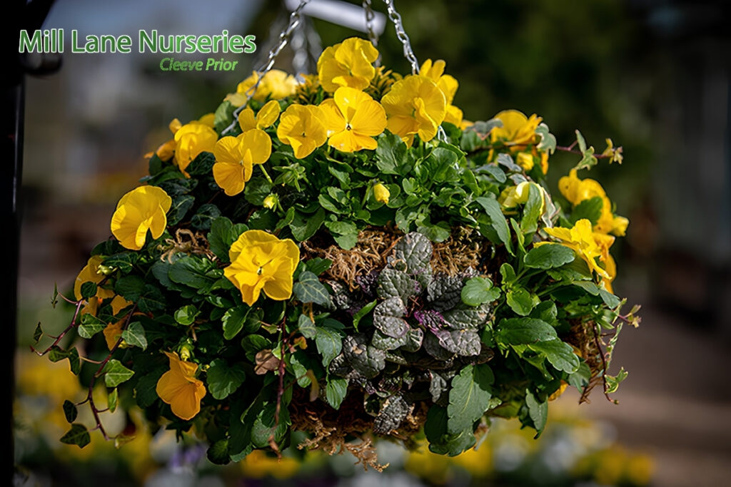 Bright Winter Gardens With Creative Hanging Basket Design Art